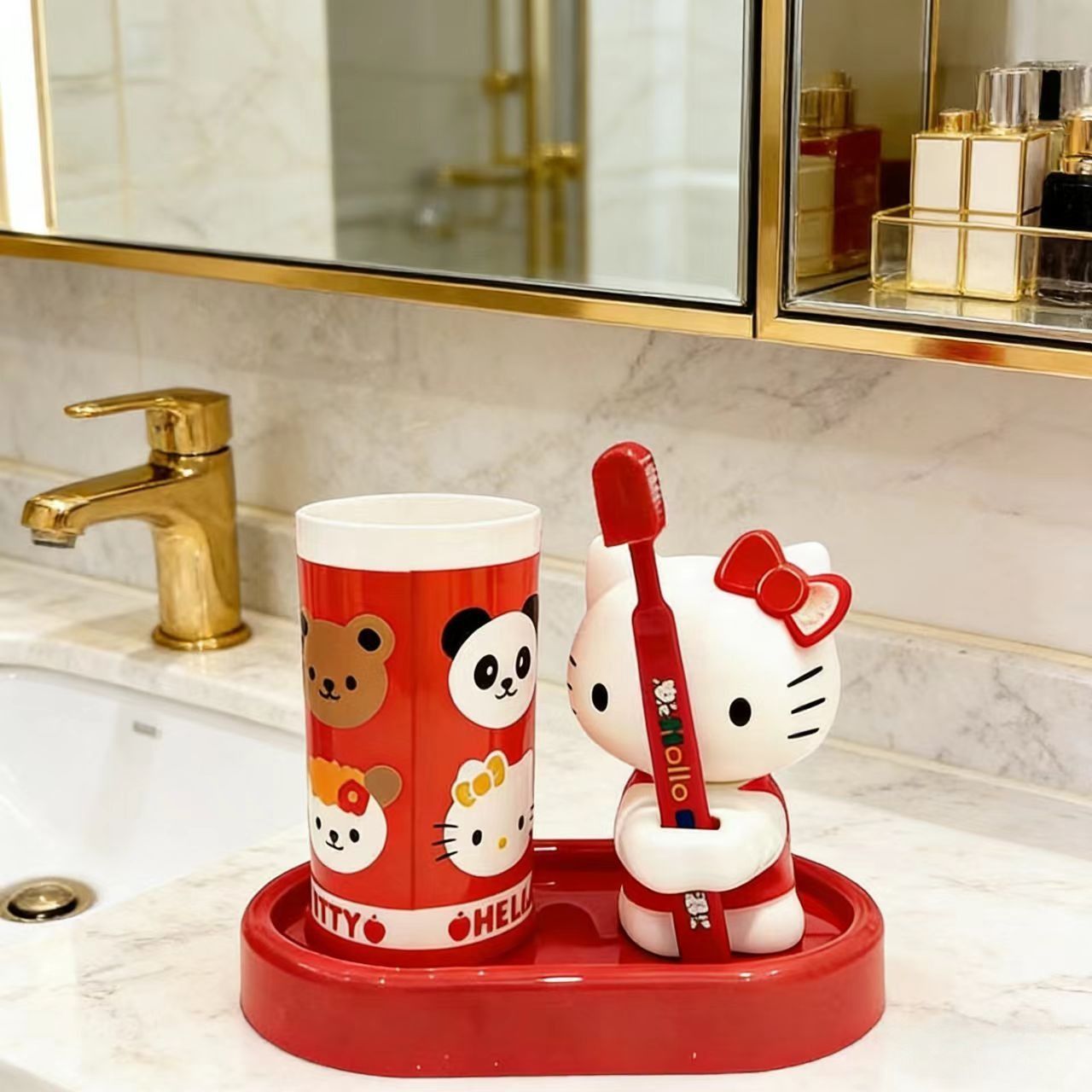 Kt 3-in-1 Toothbrush & Cup Set
