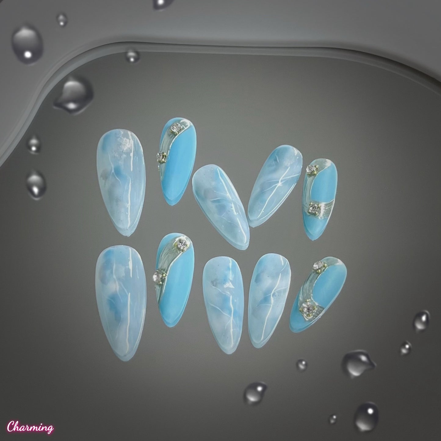 Sky Veil / Handmade Nails