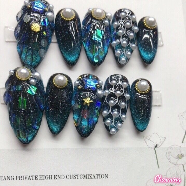 Pearl on the Wave / Handmade Nails