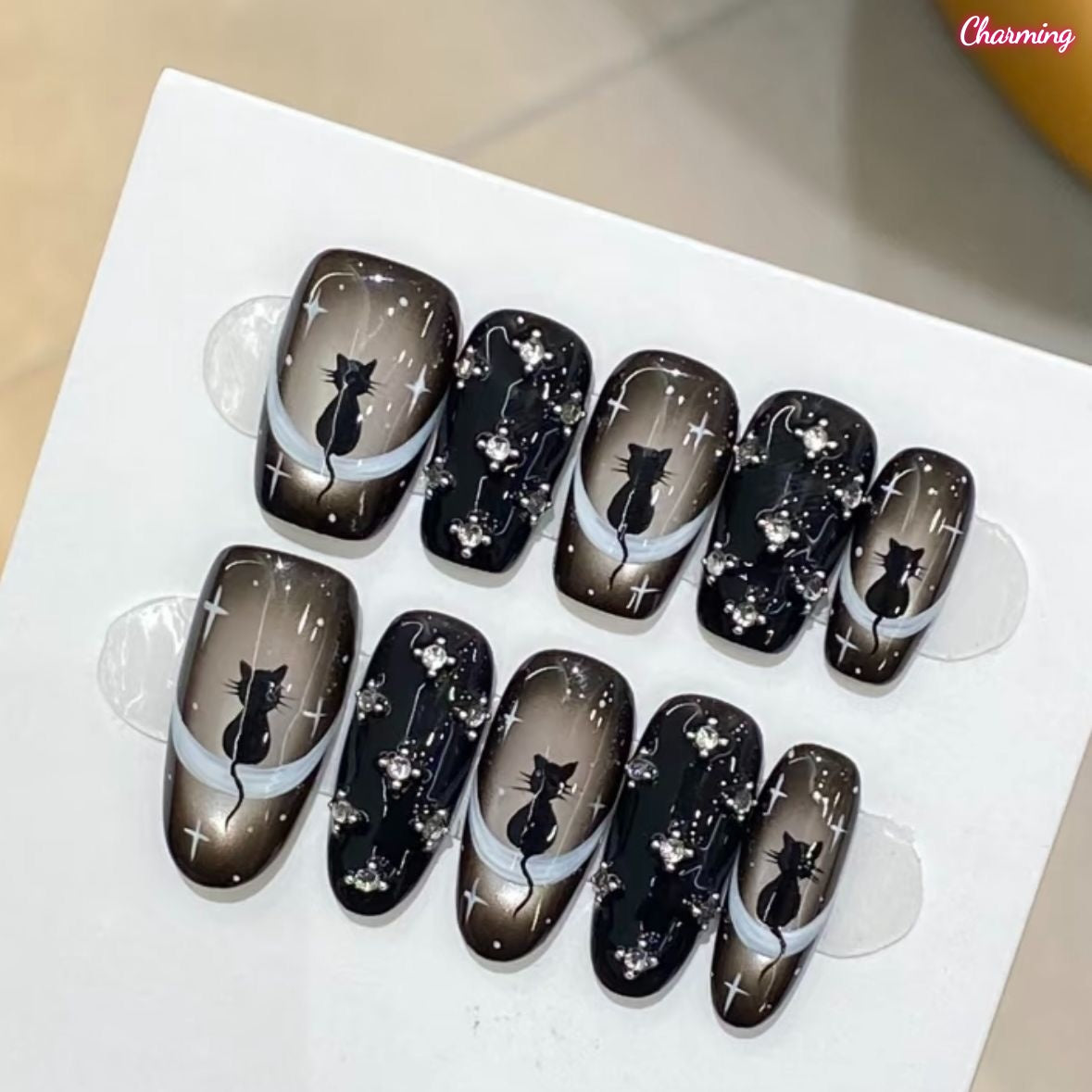 Shadow Cat Gems / Handmade Nails