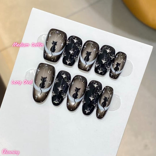 Shadow Cat Gems / Handmade Nails