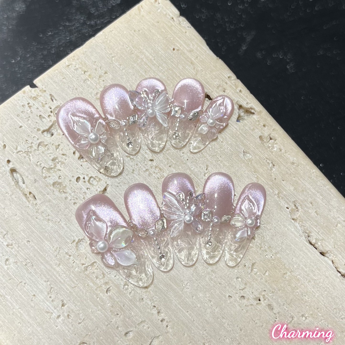 Aqua Flora  / Handmade Nails