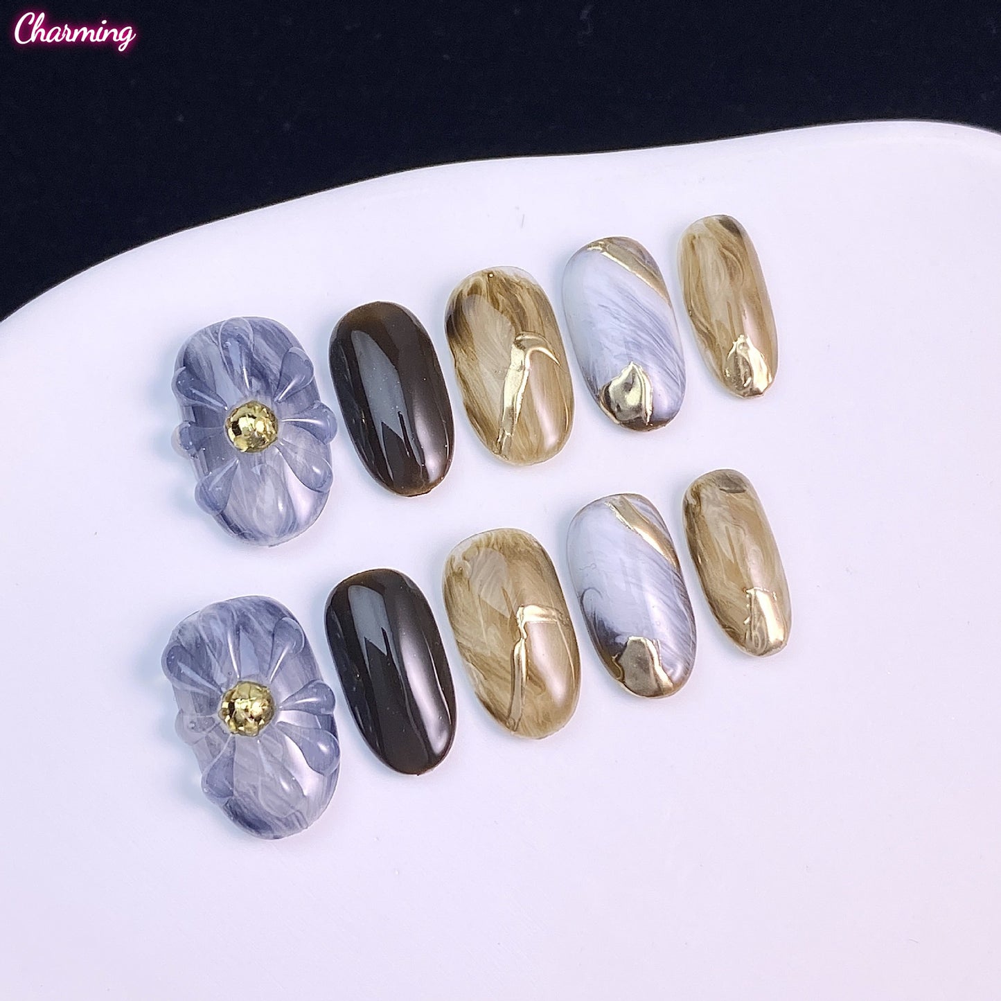 Petals of Time / Handmade Nailsems