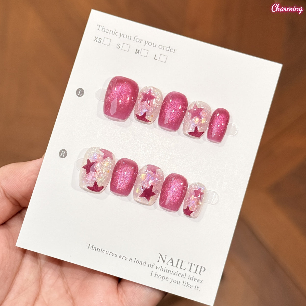 Glitter Berry Nova / Handmade Nails