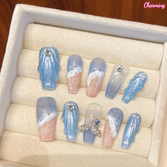 Mermaid Tide / Handmade Nailsems