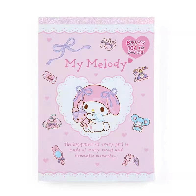 Cartoon Cute Girl Memo Pad Notebook Sticker Book Student Message Book Handbook