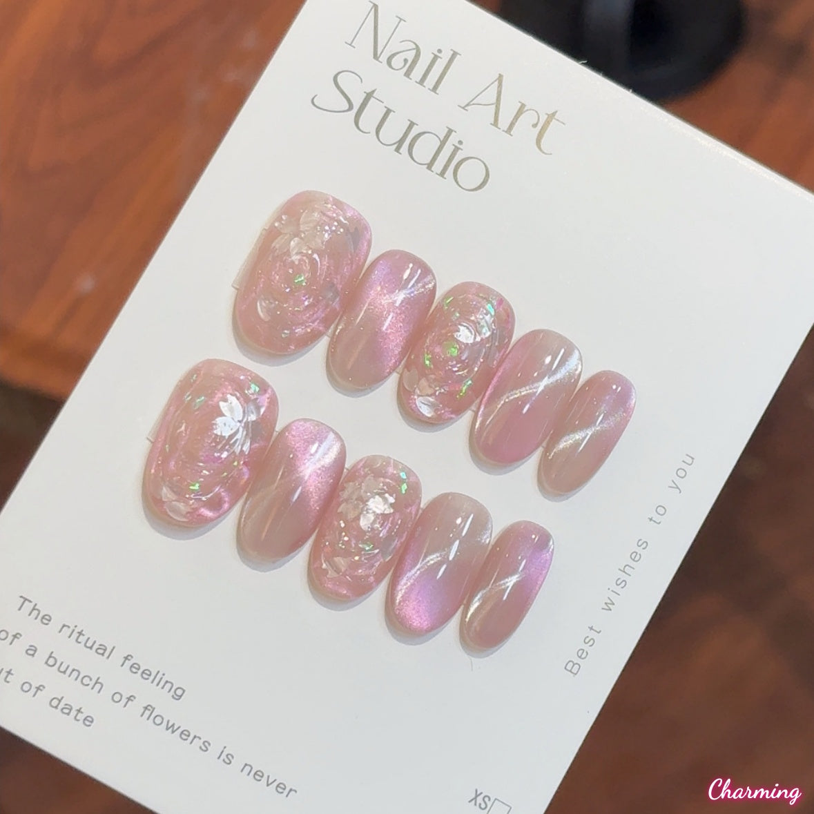 Pink Whirl / Handmade Nails