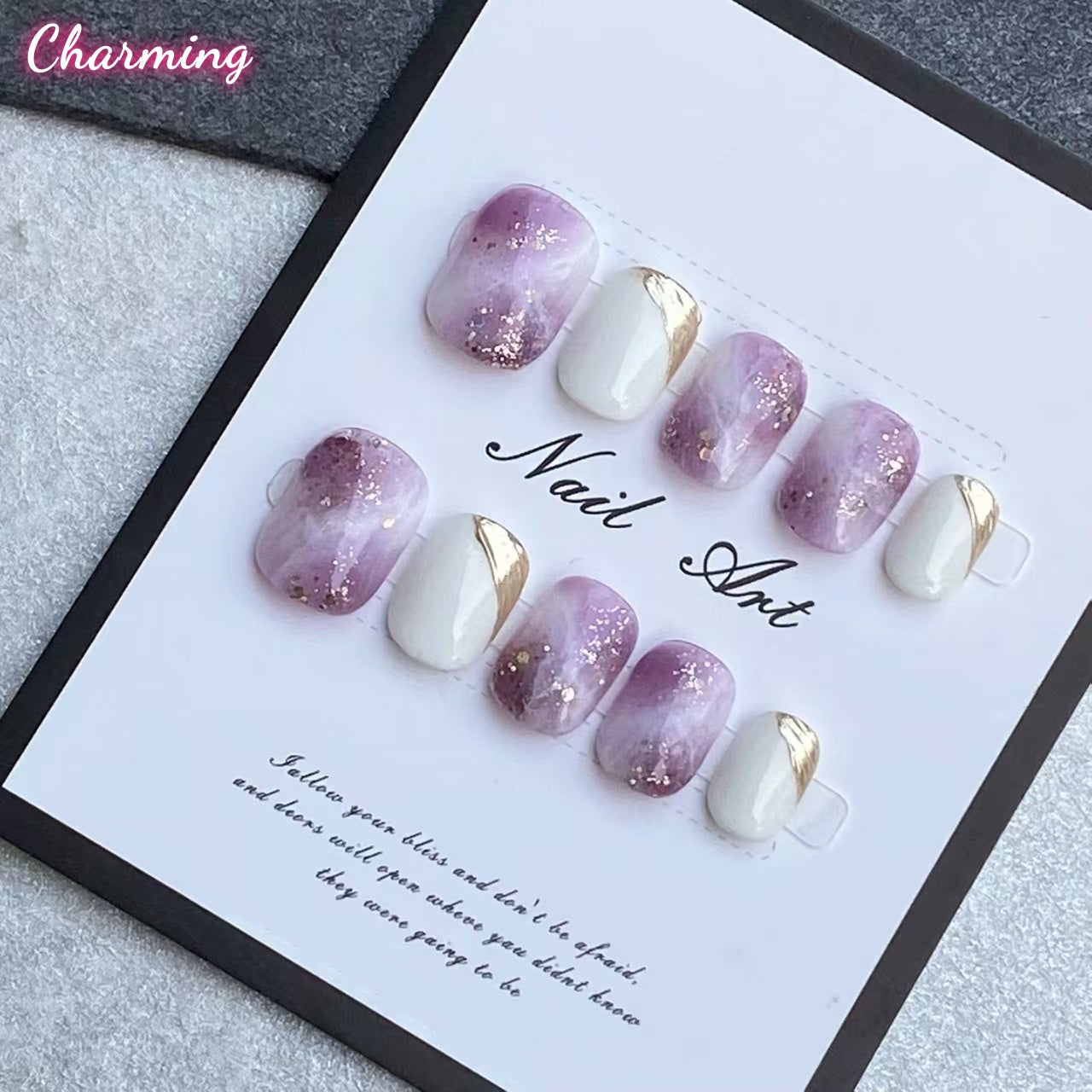 Purple Halo / Handmade Nails