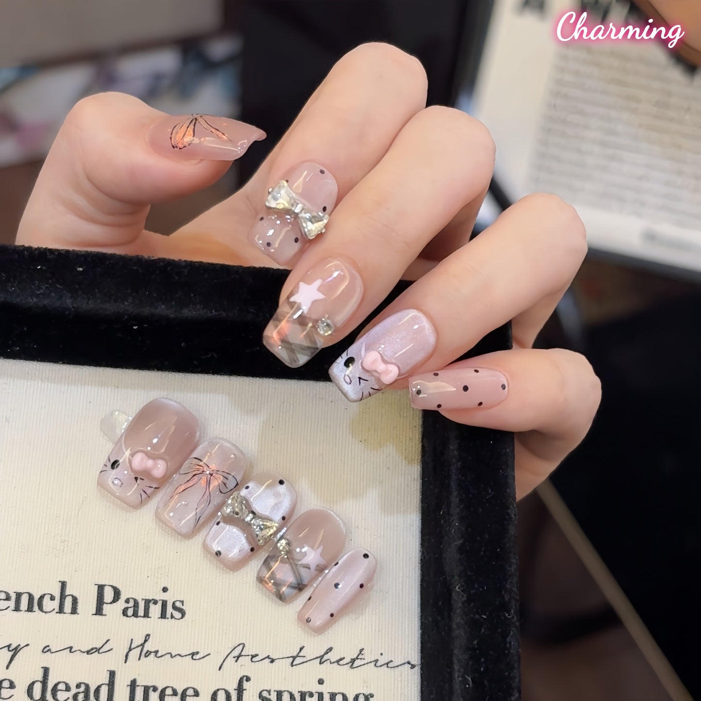 Pink Purrfection / Handmade Nails