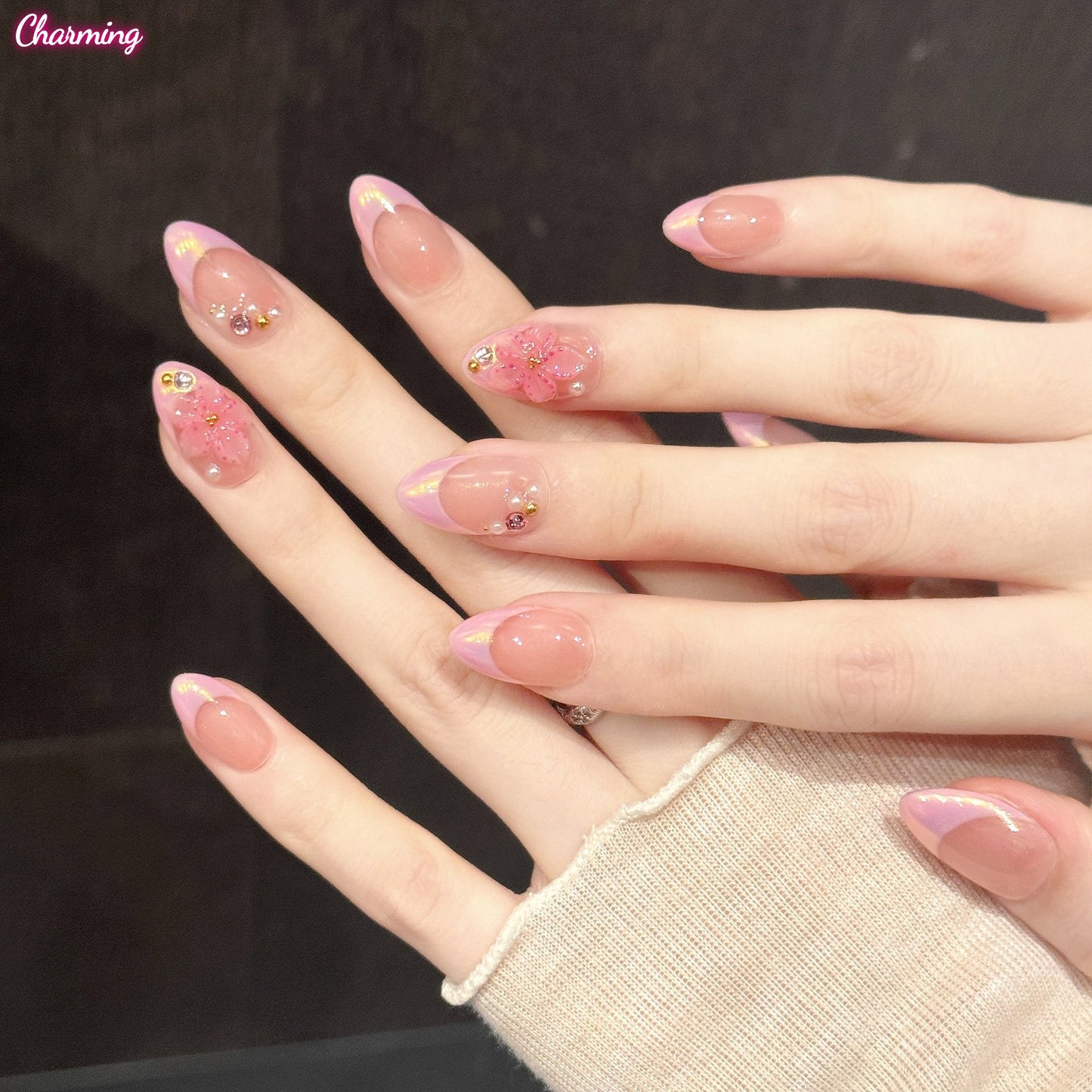 Dusk Pink Mirror / Handmade Nailsems