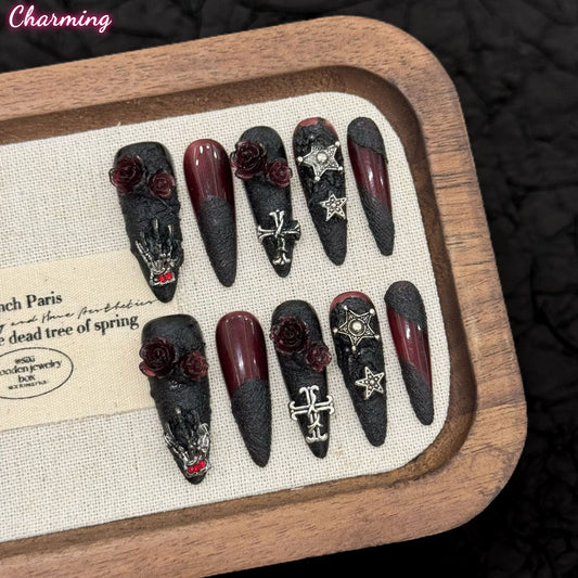 Moonlit Cemetery / Handmade Nails