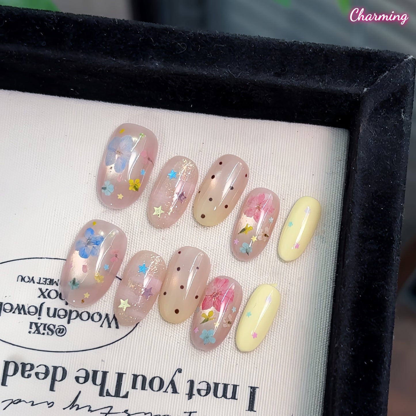 Hazy Blossom Rain / Handmade Nails