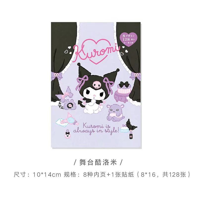 Cartoon Cute Girl Memo Pad Notebook Sticker Book Student Message Book Handbook