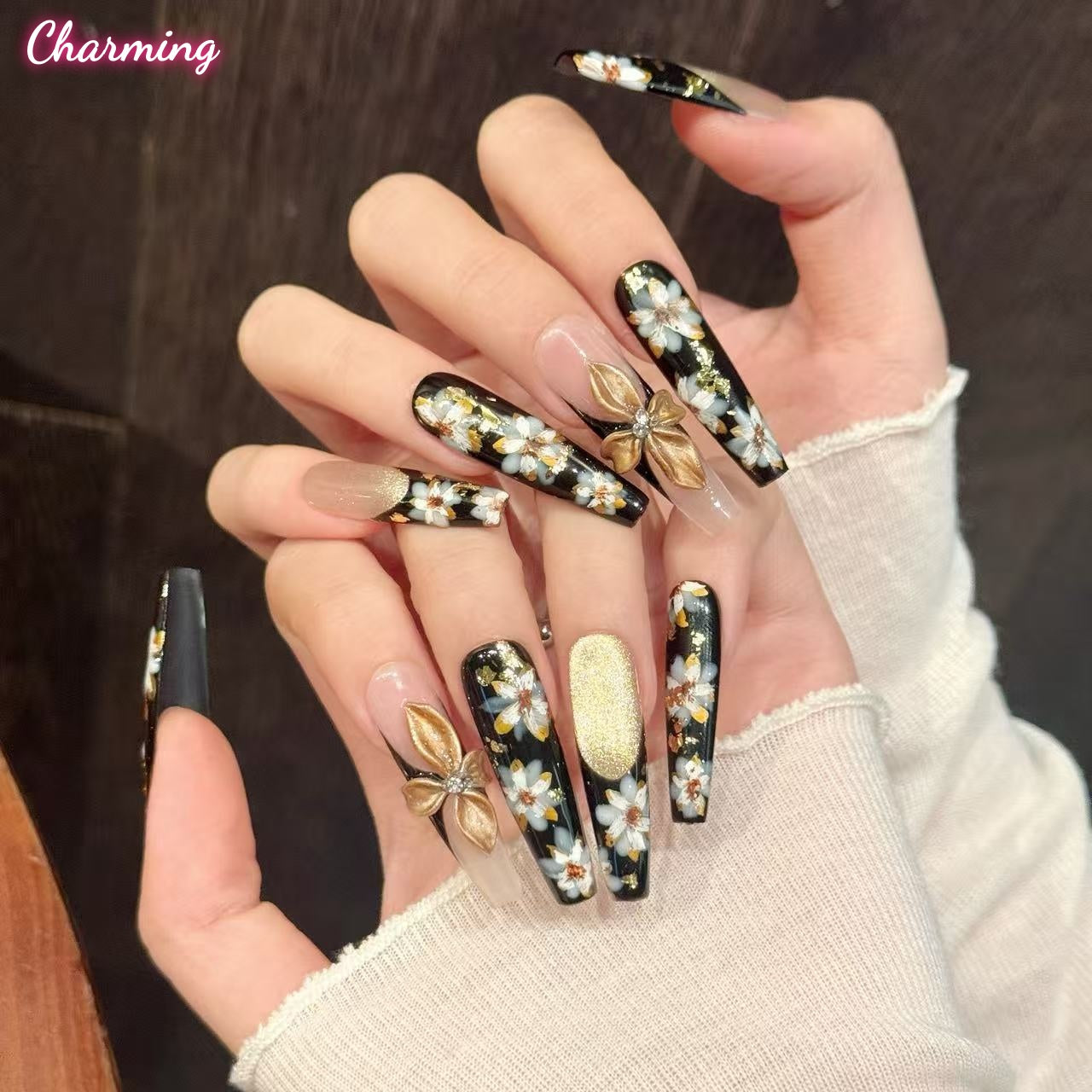 Retro Flora / Handmade Nails