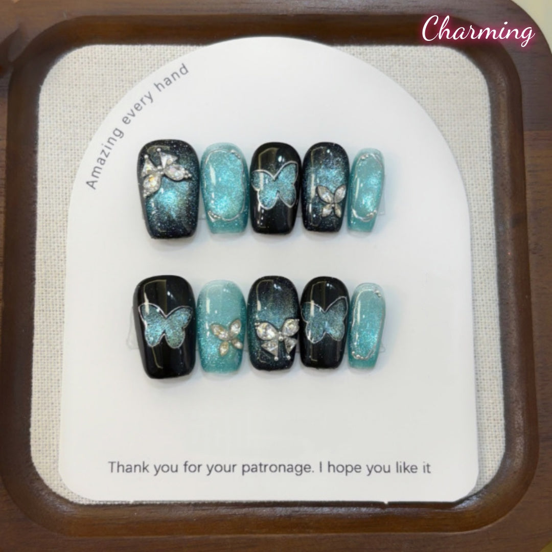 Stellar Butterfly / Handmade Nails