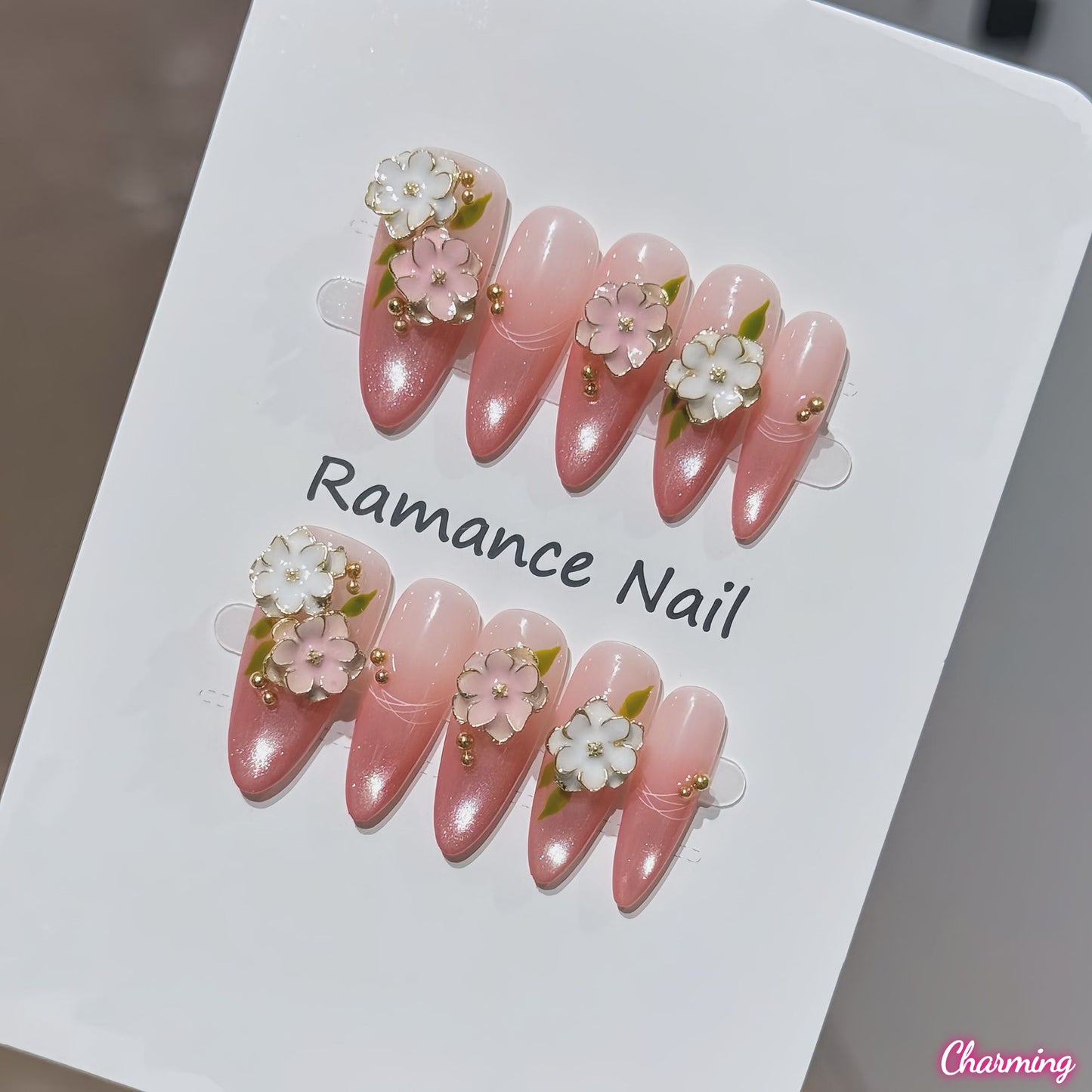 Camellia in the Sun / Handmade Nails
