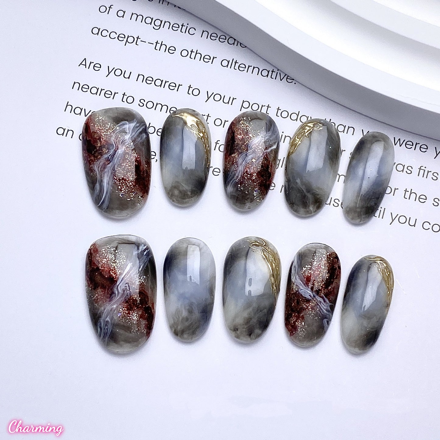 Galaxy Stroke / Handmade Nails