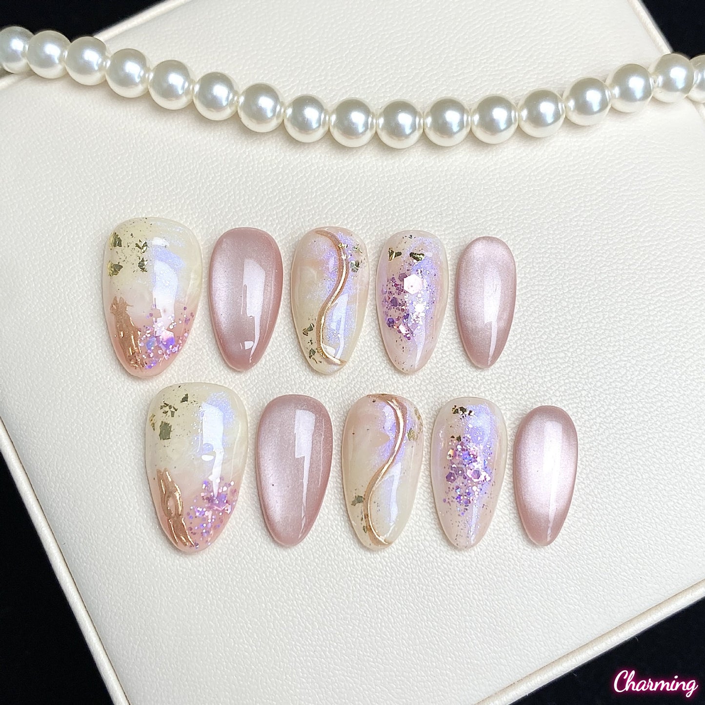 Short Almond, Long Spring / Handmade Nailsems