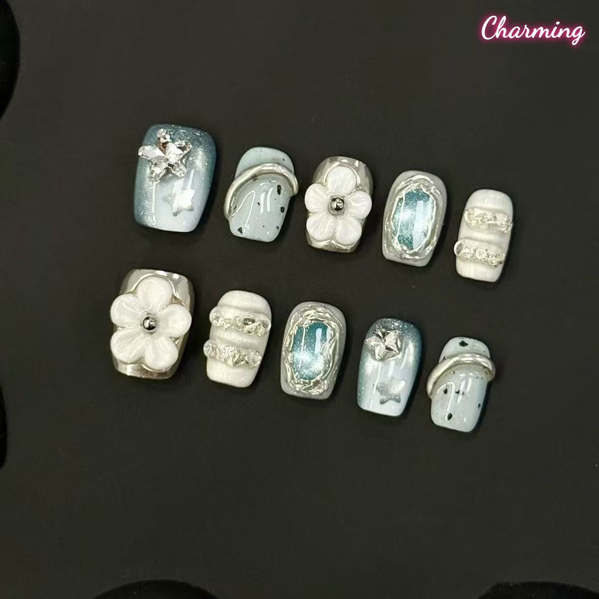 Whispering Floral / Handmade Nails