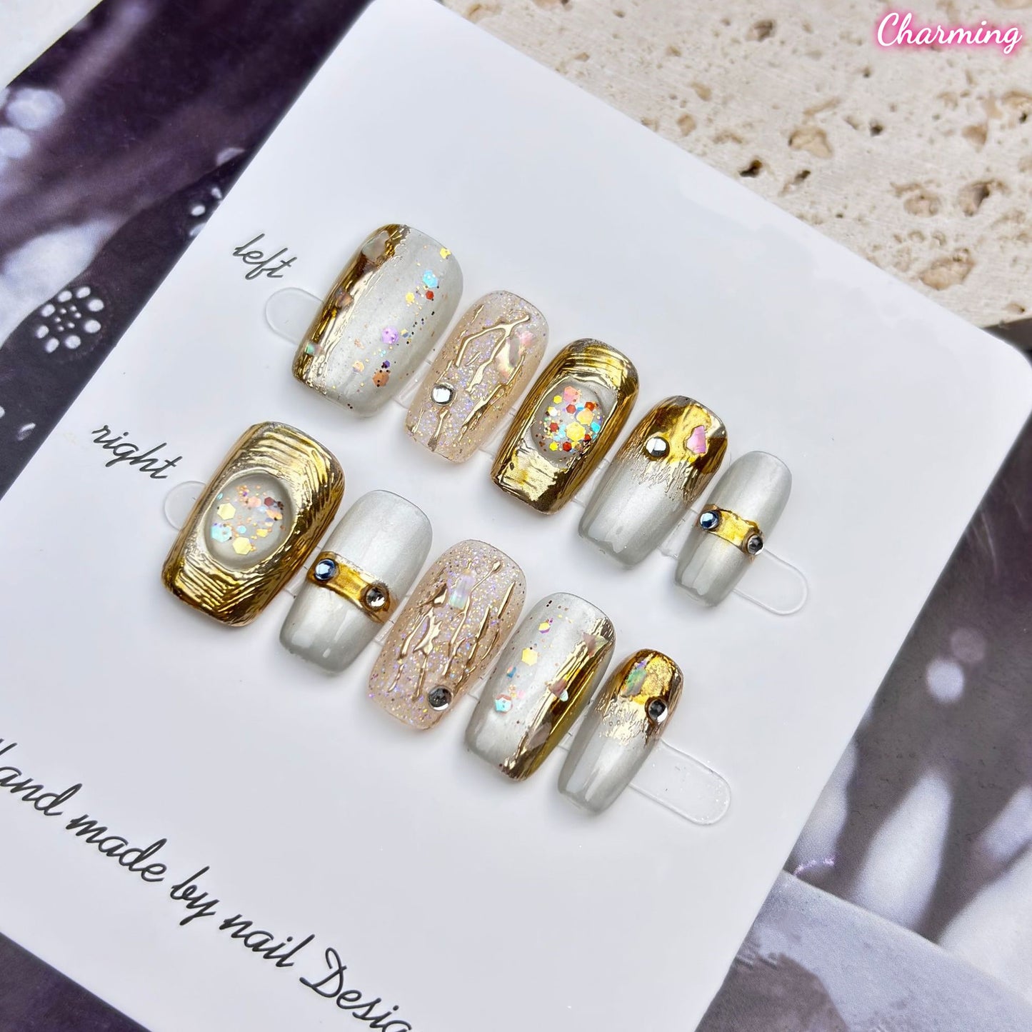 Delicate Flowe / Handmade Nails