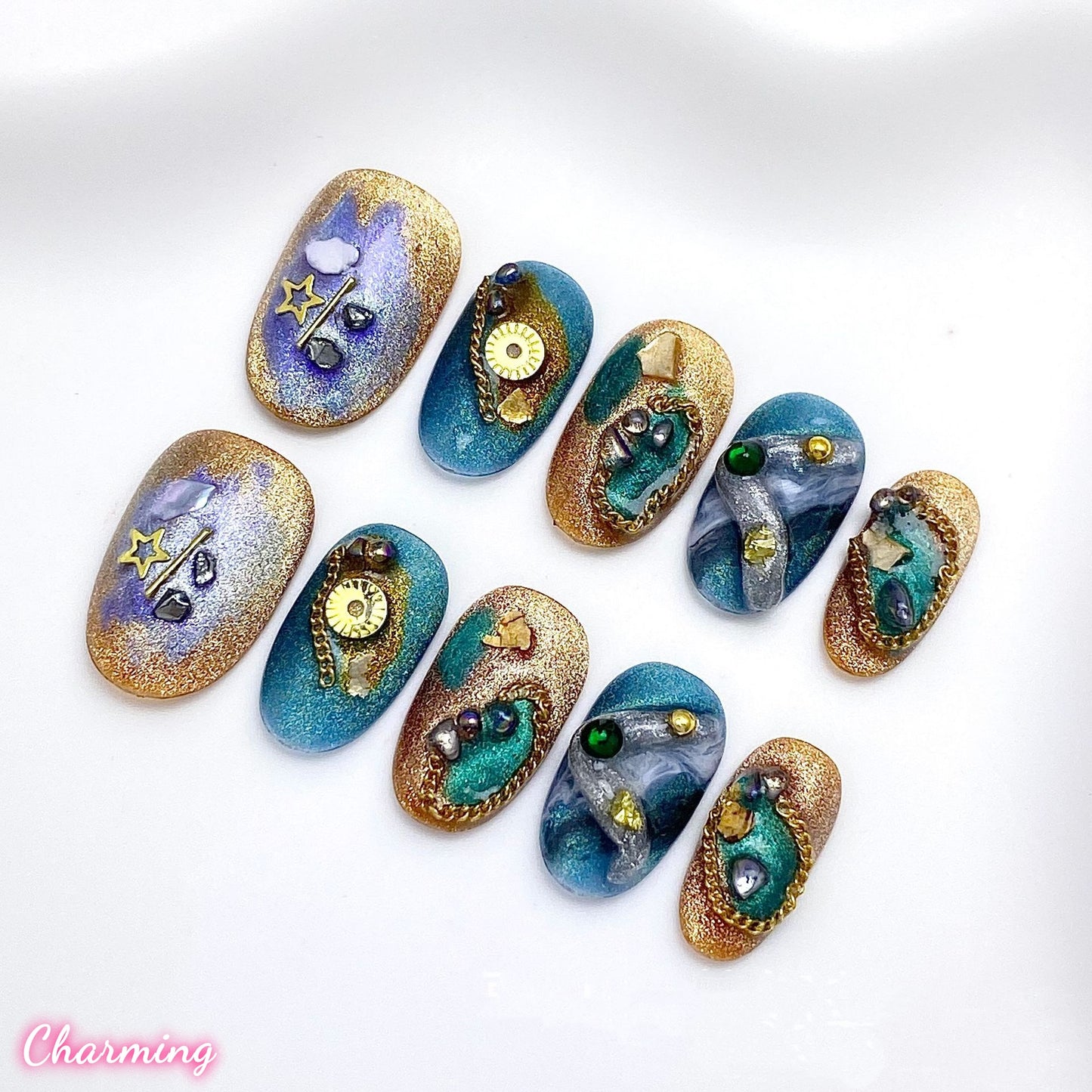 Regal Abyss/ Handmade Nails