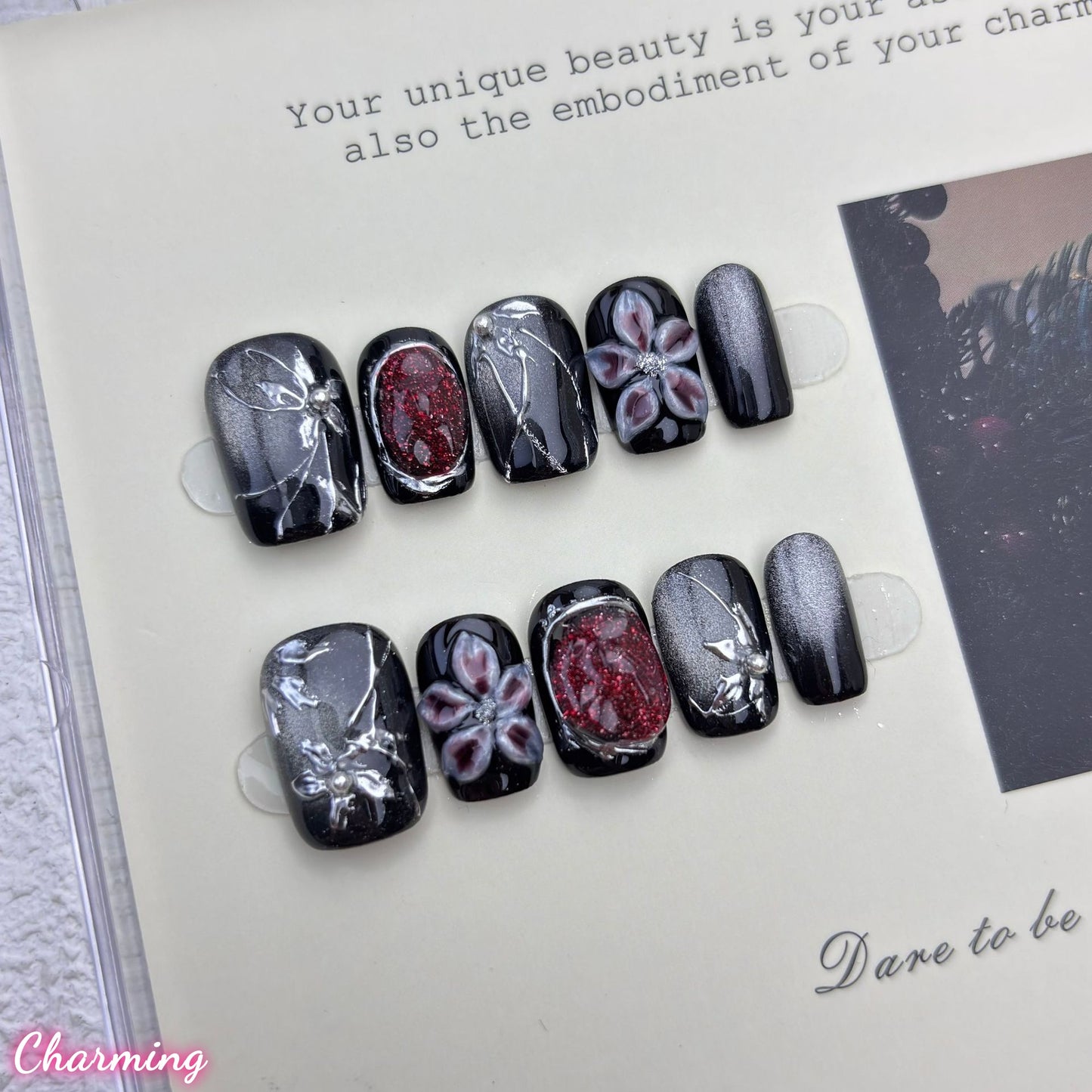 Thorned Embrace / Handmade Nails