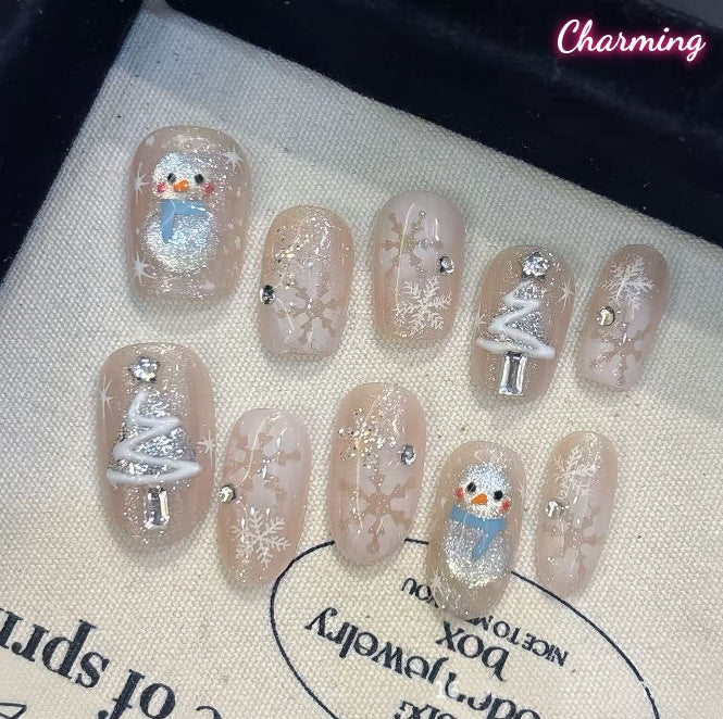 Frosted Fairytale / Handmade Nails