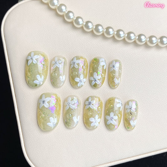Soft Summer Bloom / Handmade Nailsems