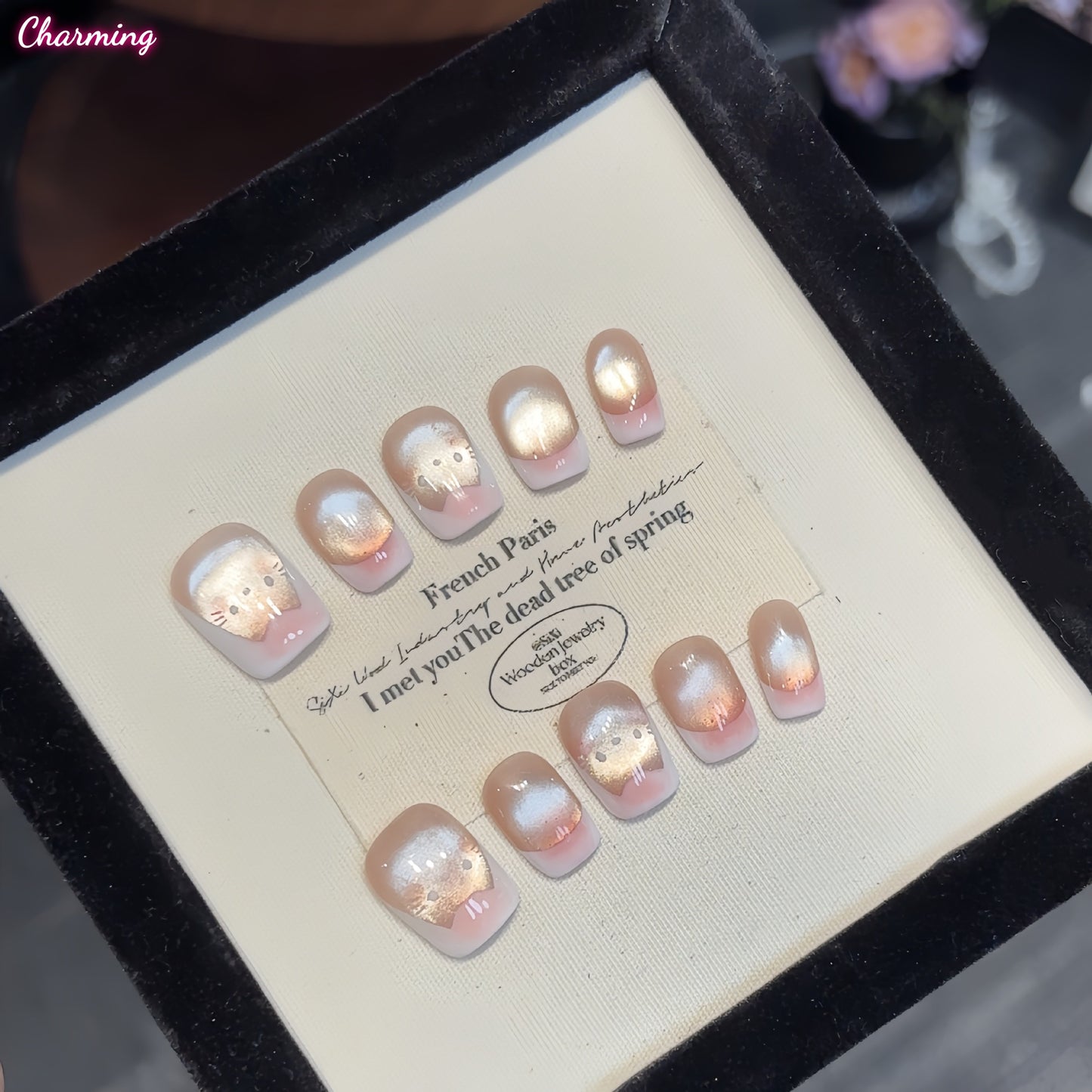 Hidden cat / Handmade Nails