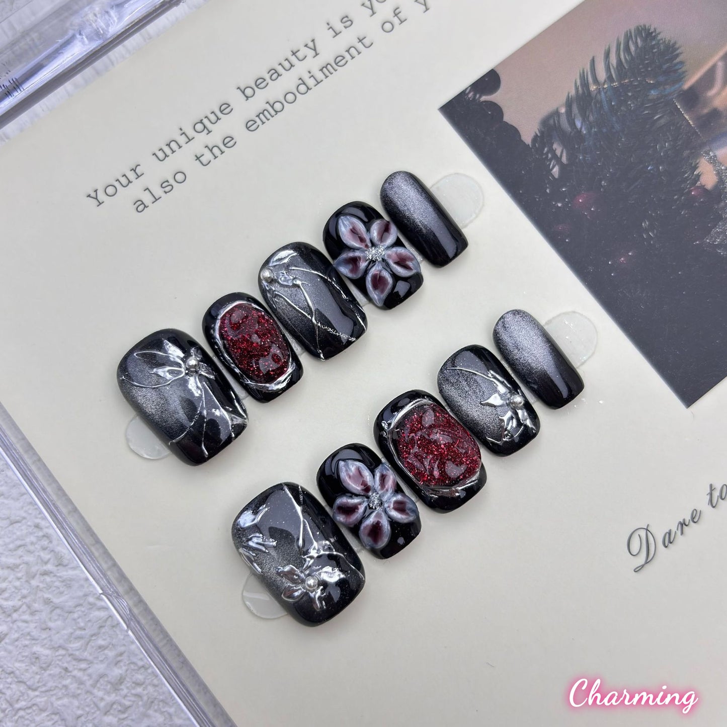 Thorned Embrace / Handmade Nails