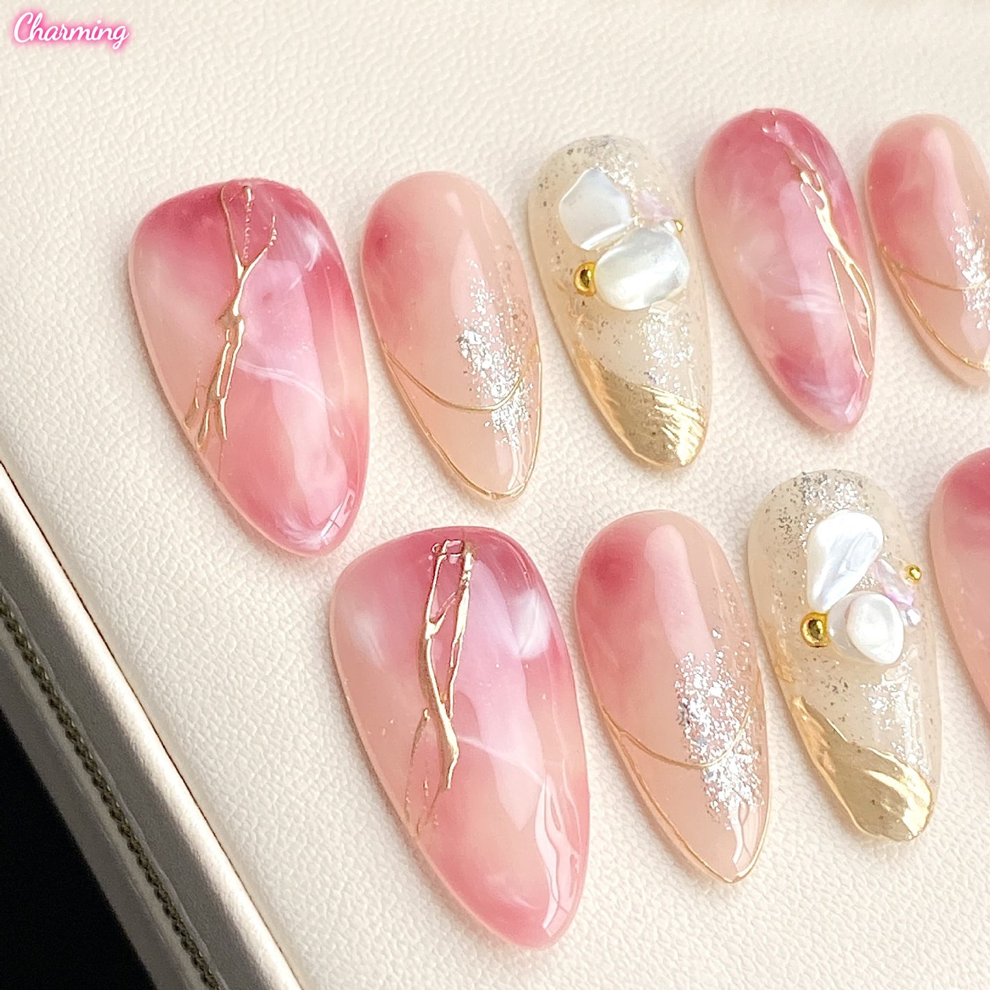 Sheer Starfall / Handmade Nails