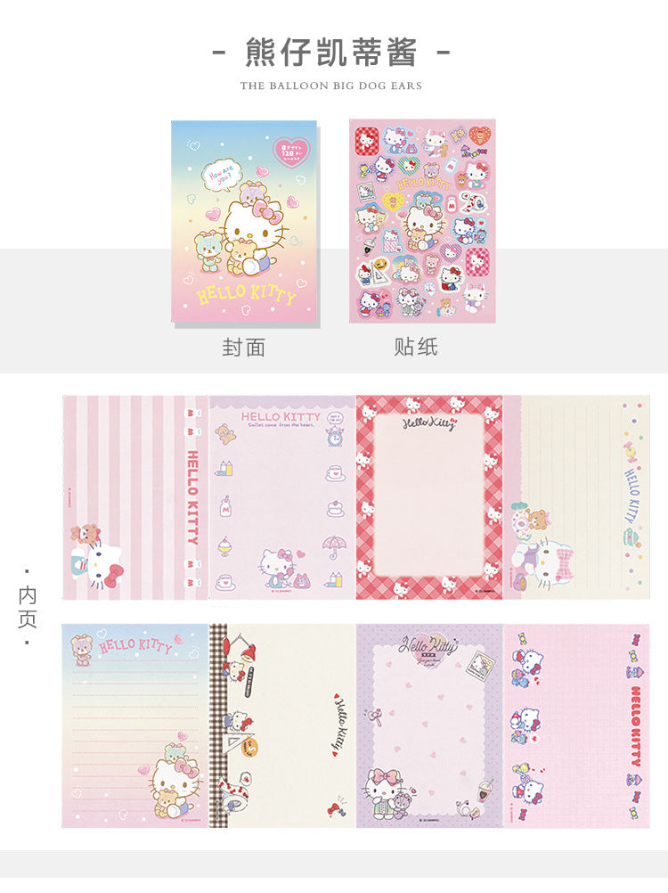 Cartoon Cute Girl Memo Pad Notebook Sticker Book Student Message Book Handbook