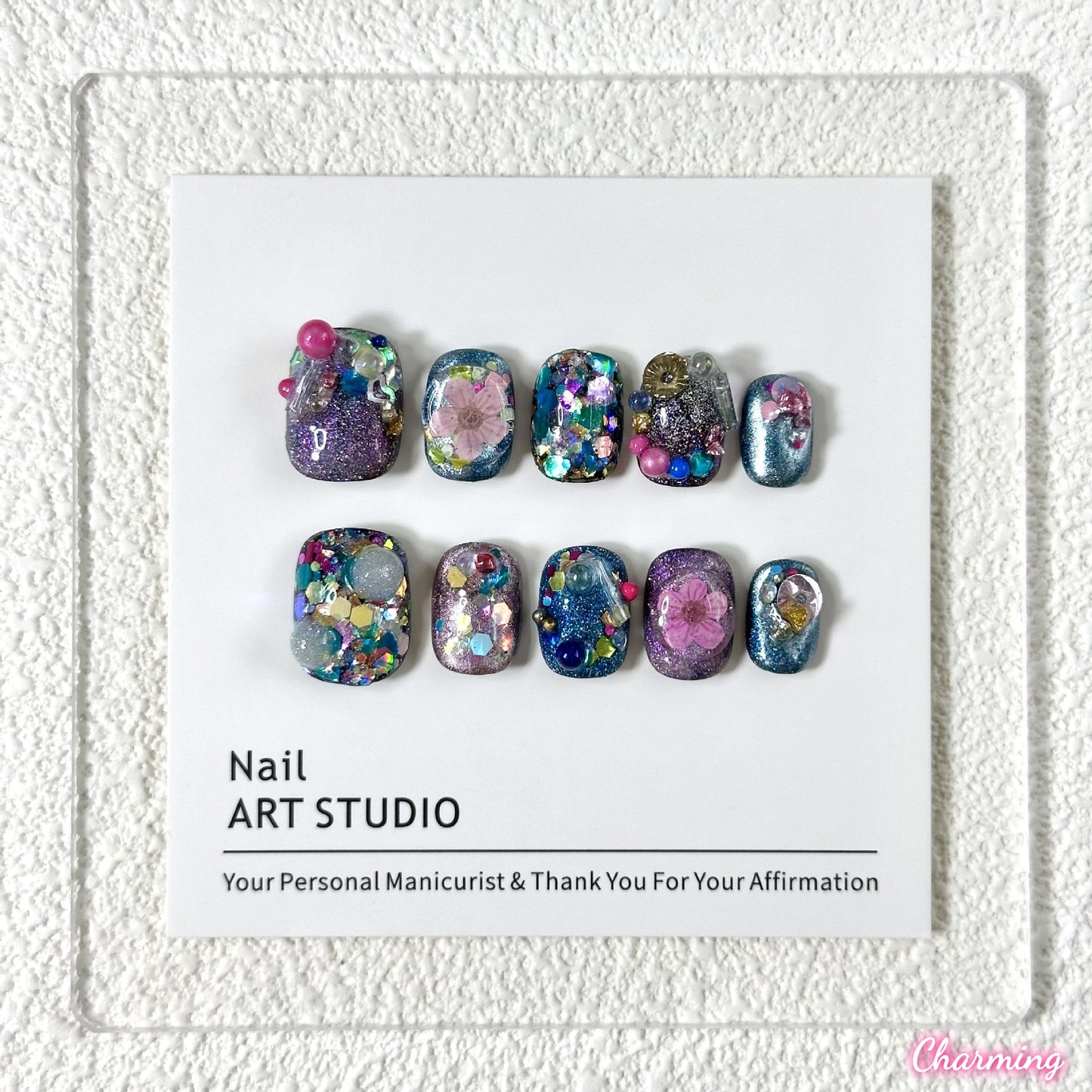 Purple Disco / Handmade Nails