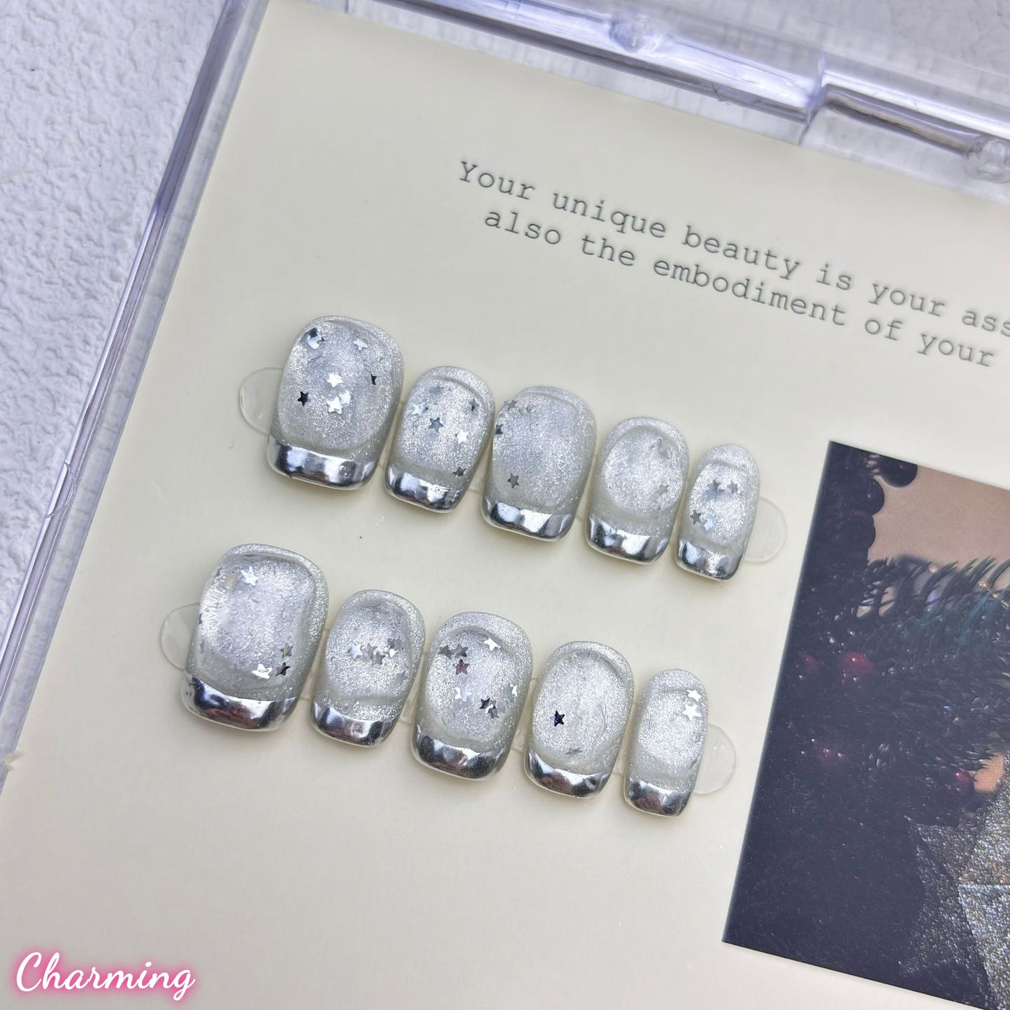 Lunar Silver / Handmade Nails