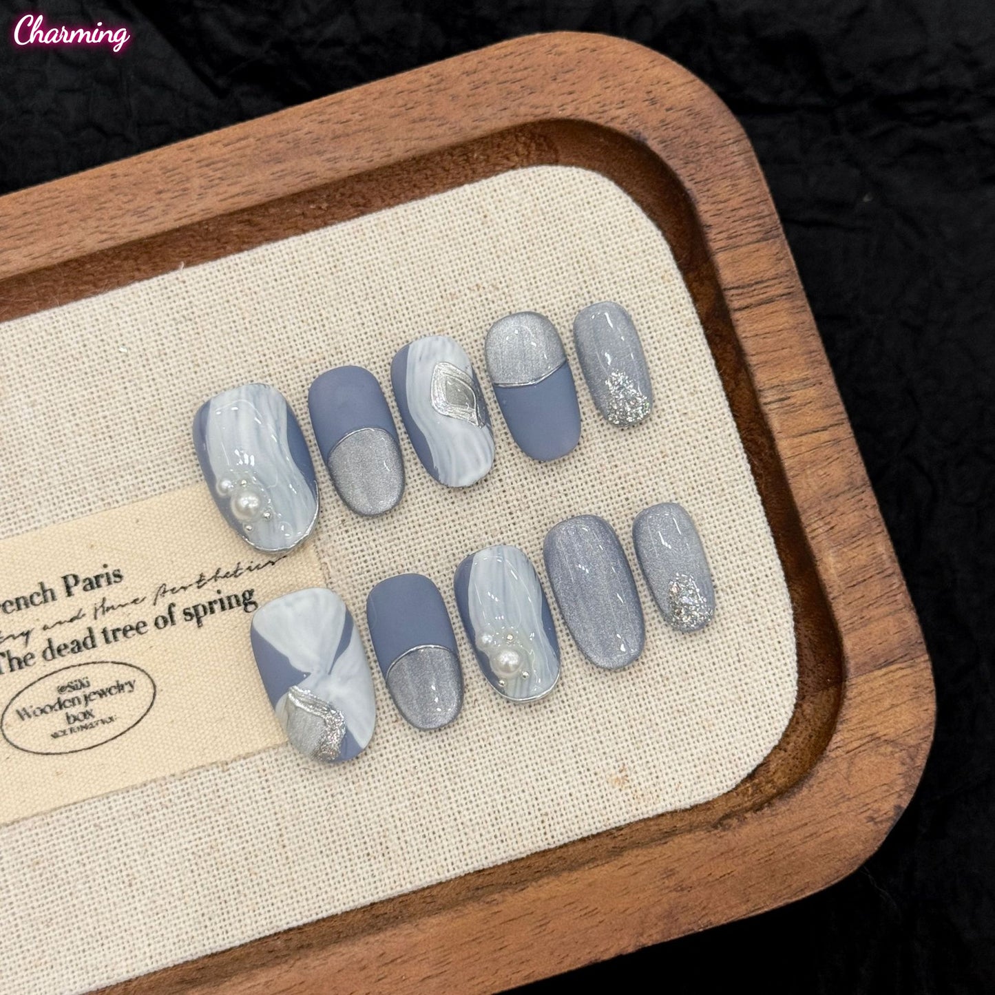 Blue Without Words / Handmade Nails
