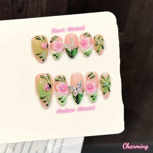 Blushing Spring / Handmade Nails