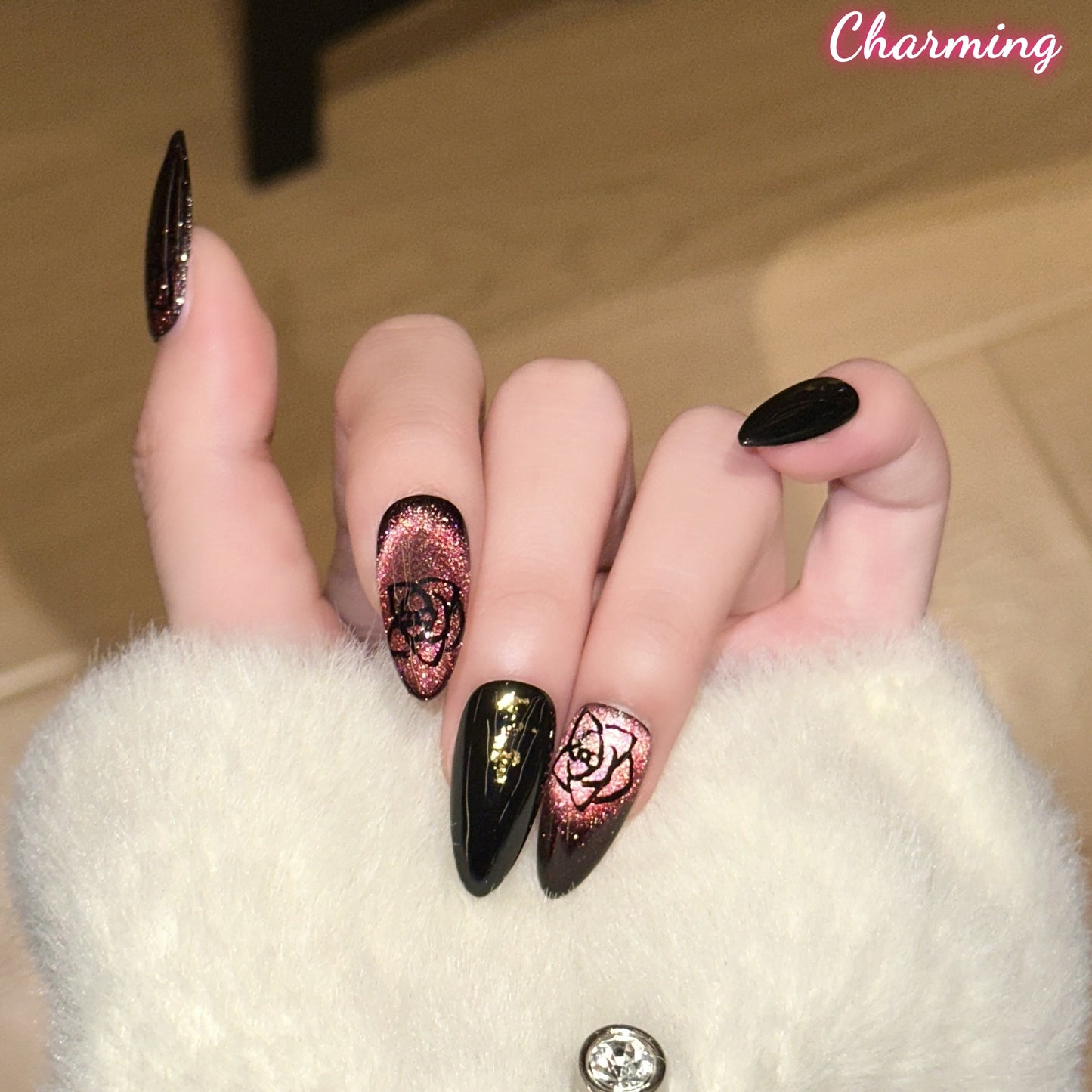 Roses in the Night / Handmade Nails
