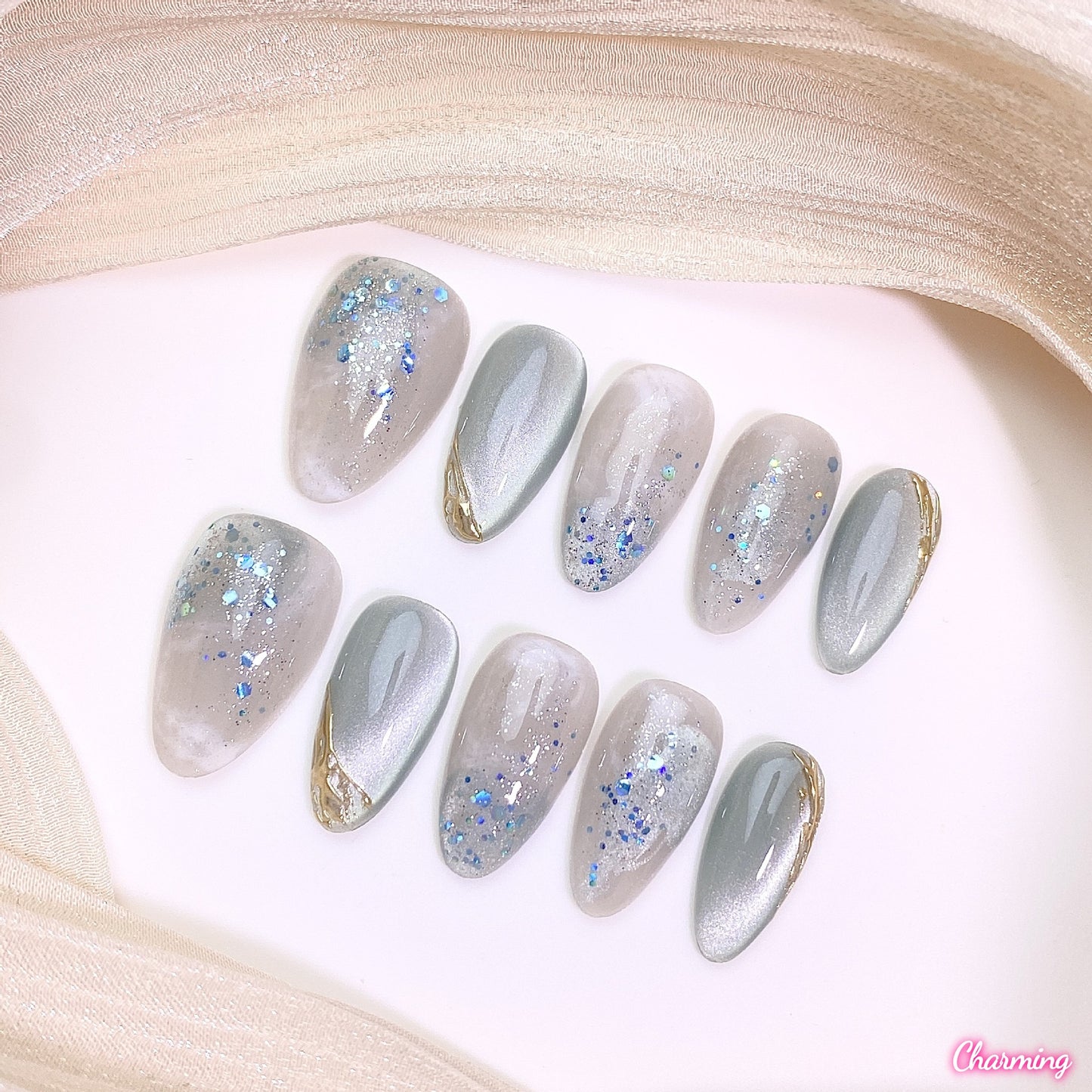 Mist Blue Chill / Handmade Nails