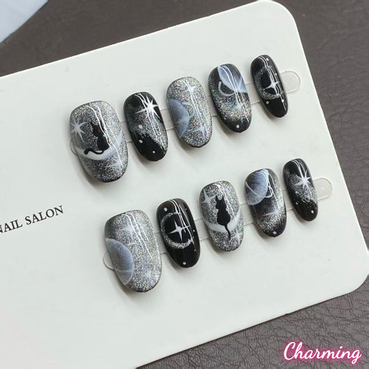 Moonlit Silhouette / Handmade Nails