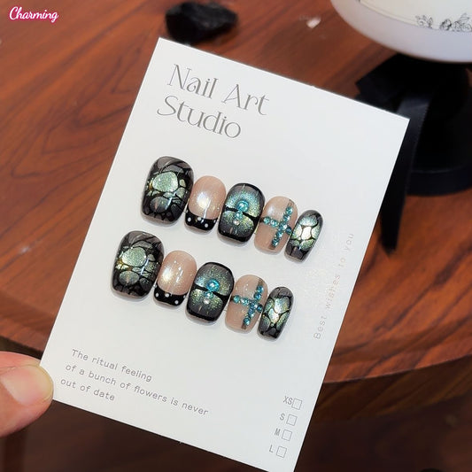 Phantom Blue Rock / Handmade Nails