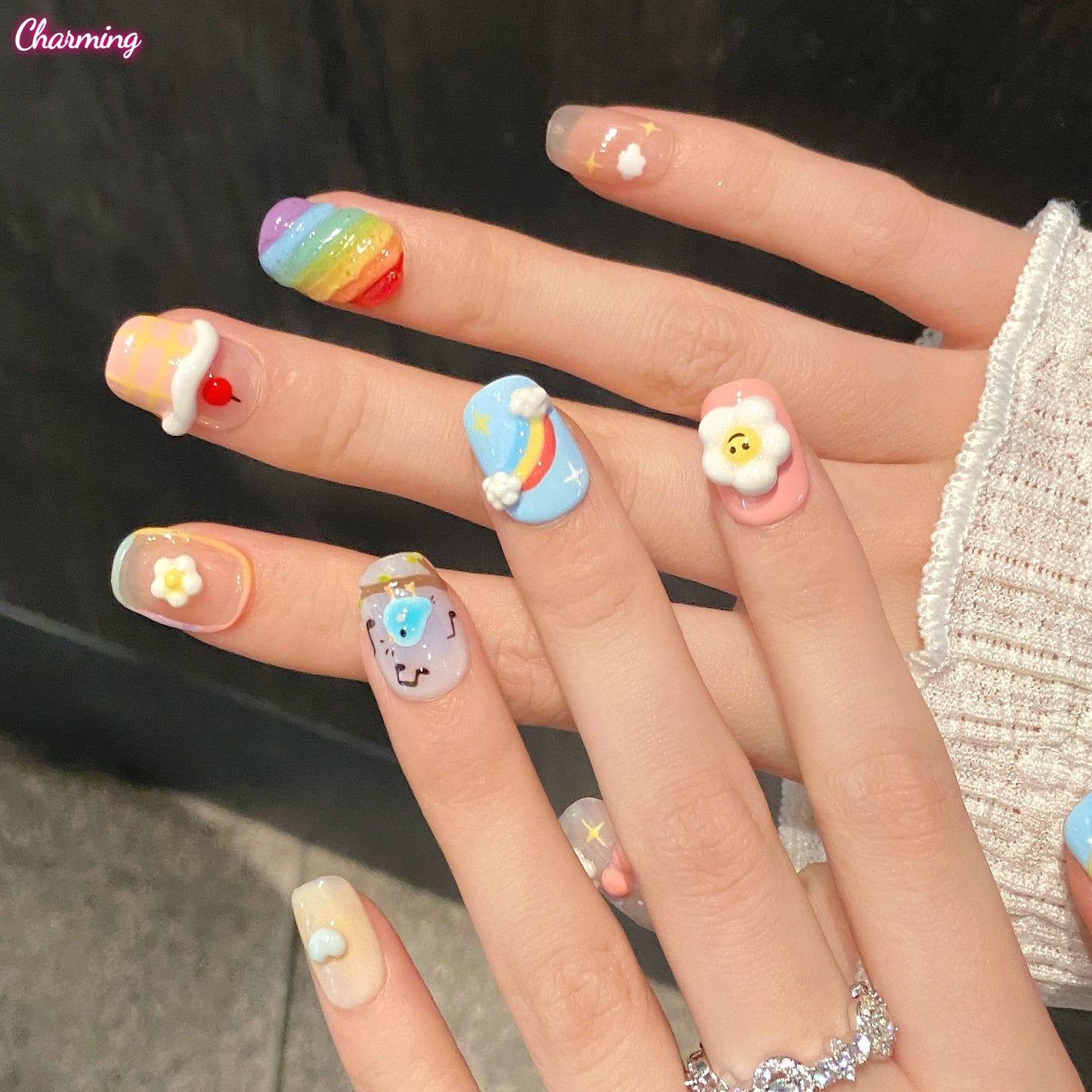 Childish Rainbow / Handmade Nails