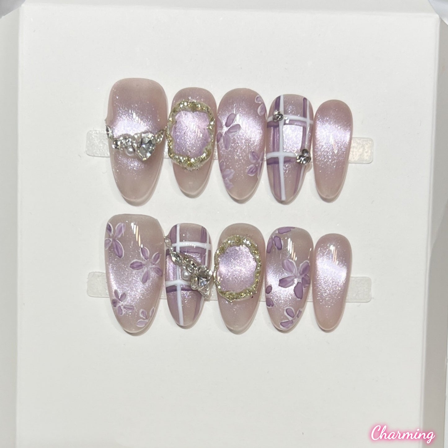 Violet Haze Petals / Handmade Nails