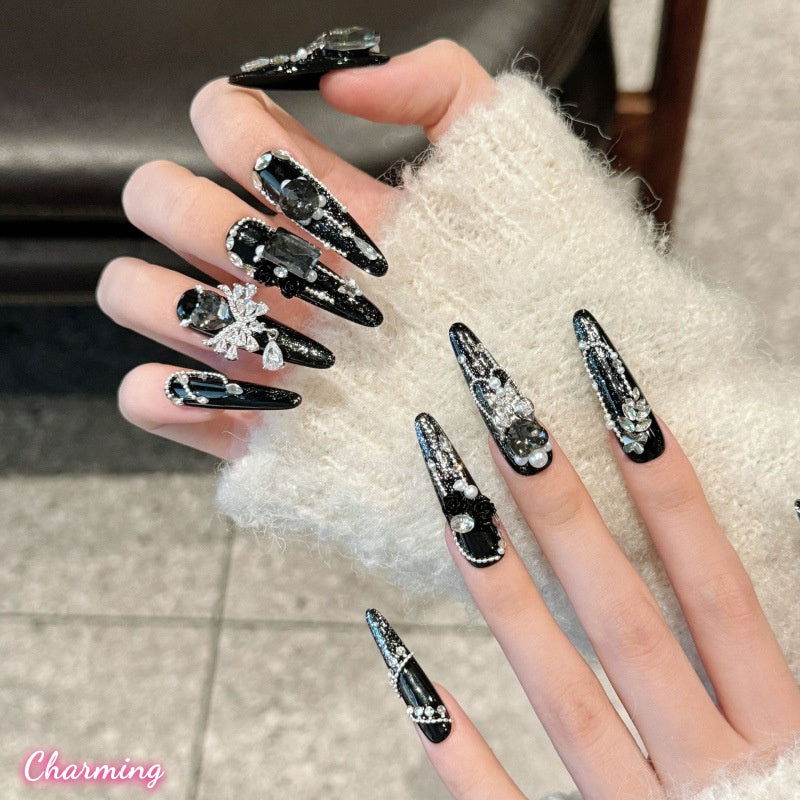 Midnight Tiaras  / Handmade Nails