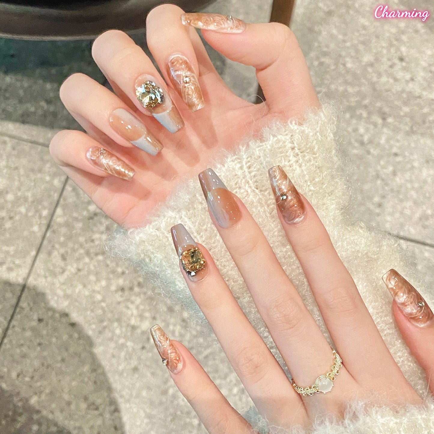 Brown Lullaby / Handmade Nails