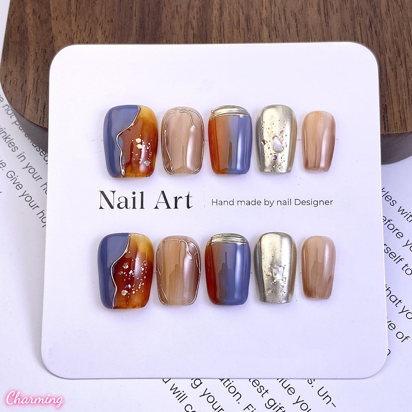 Pearl Cascade / Handmade Nails