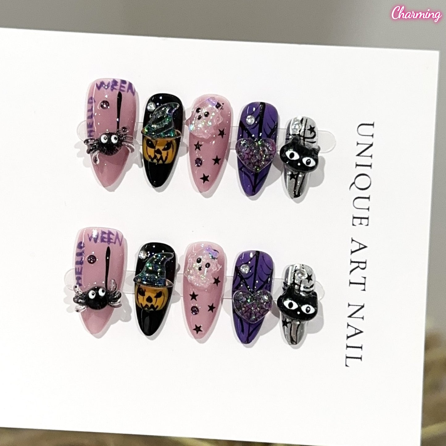 Ghosts in Violet / Handmade Nailsems