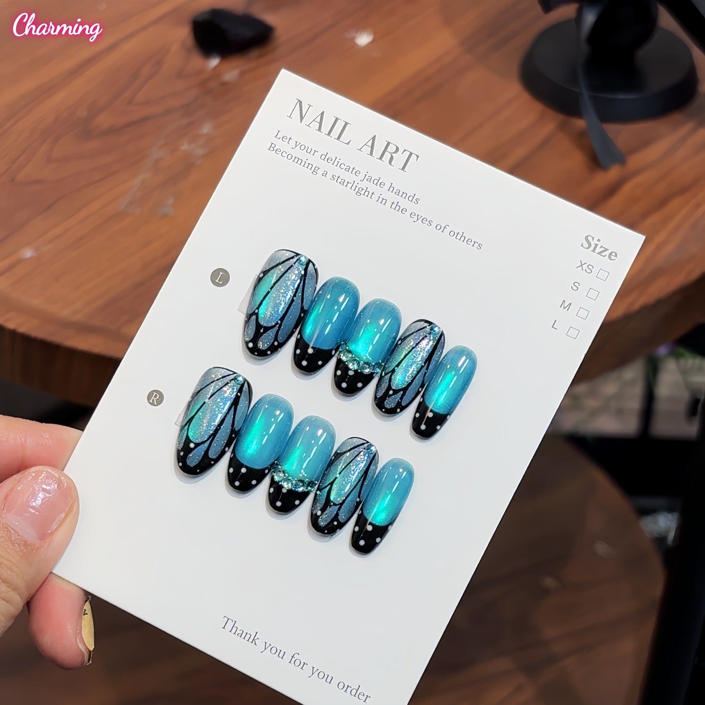 Winged Aura / Handmade Nails