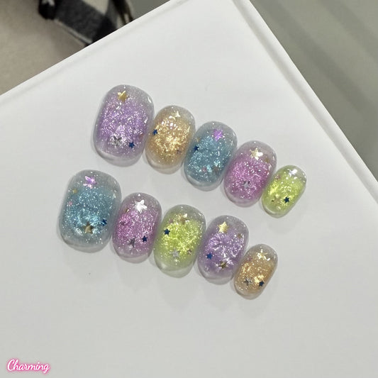 Happy Sparkle / Handmade Nails
