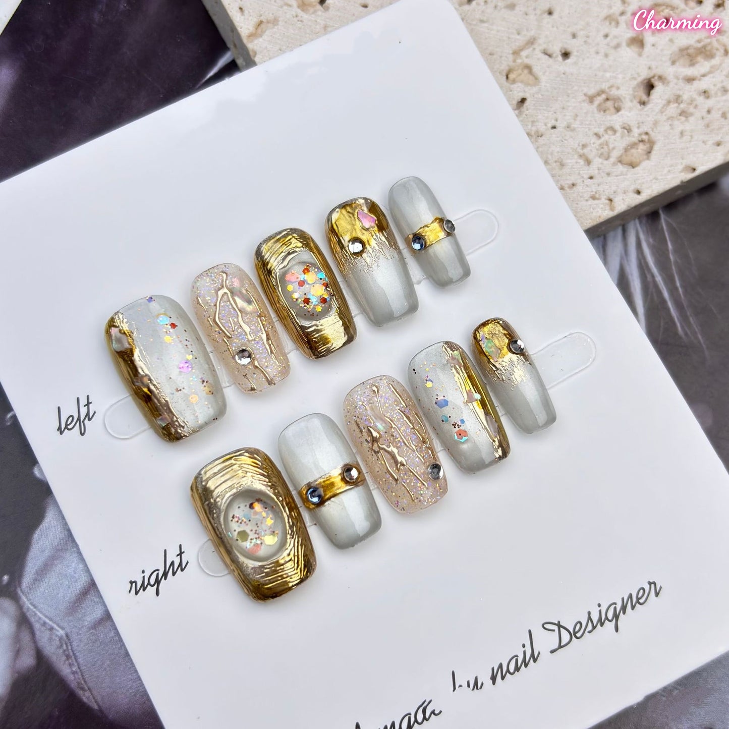 Delicate Flowe / Handmade Nails