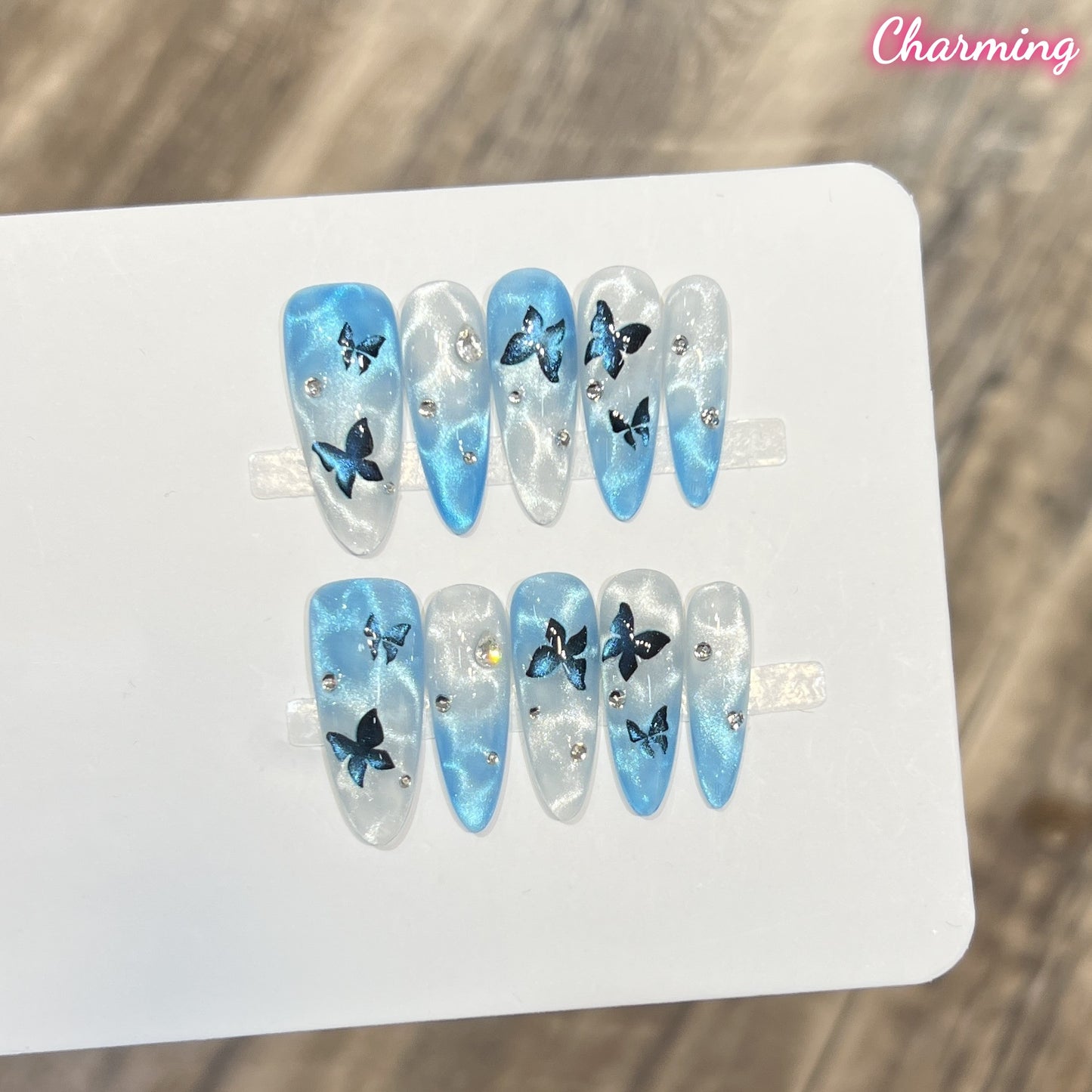 Butterfly Ripple  / Handmade Nails